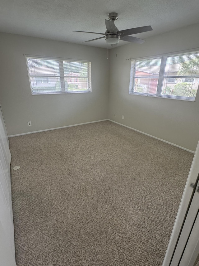 empty room with baseboards, carpet, and a healthy amount of sunlight