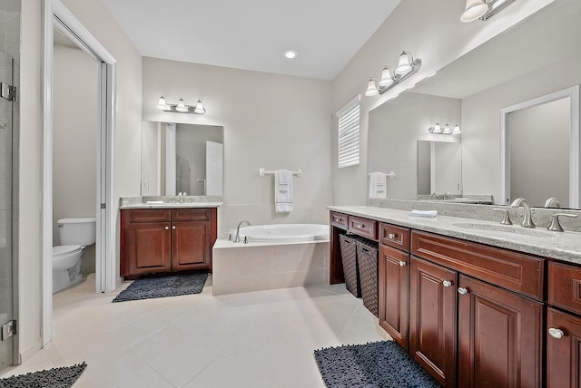 271 Rudder Cay Way, Jupiter, FL 33458 - full bath featuring tile patterned flooring, a shower stall, a sink, and a bath