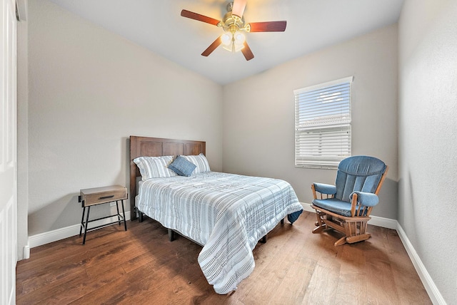 271 Rudder Cay Way, Jupiter, FL 33458 - bedroom featuring baseboards, ceiling fan, and hardwood / wood-style flooring