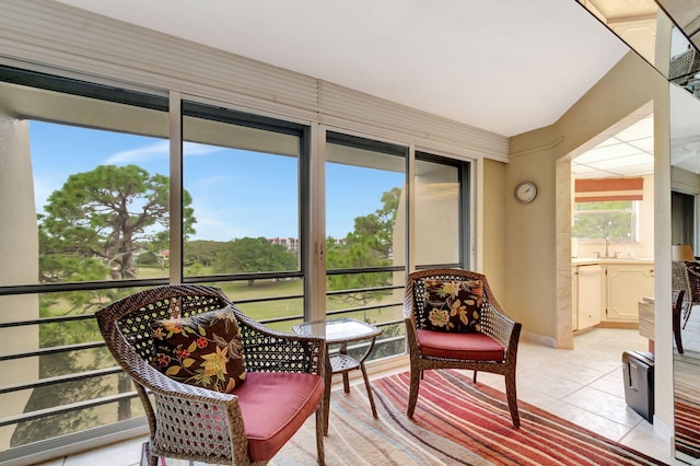 view of sunroom / solarium