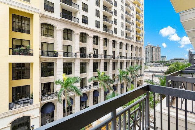 balcony with a city view