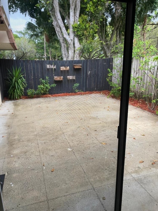 view of patio with a fenced backyard