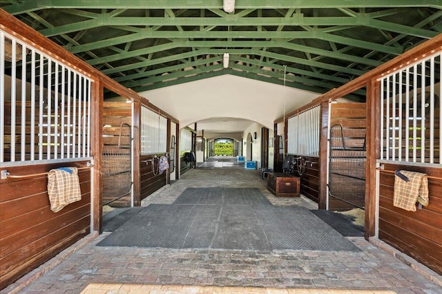 view of horse barn