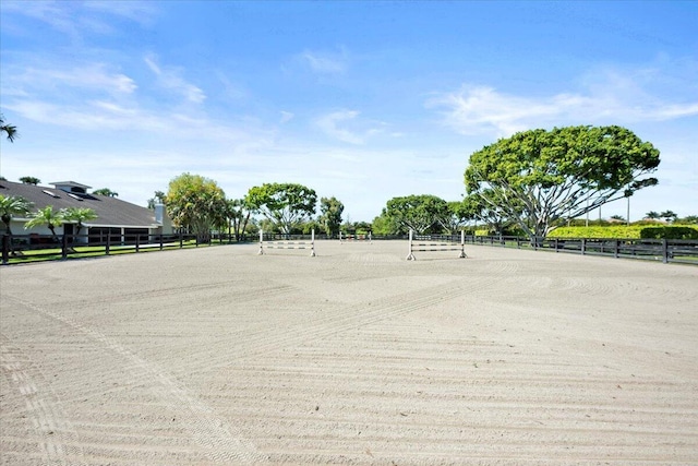 view of community with an enclosed area