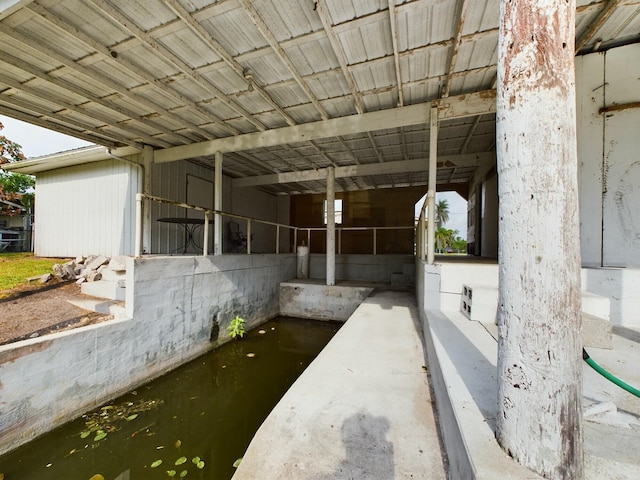 view of horse barn