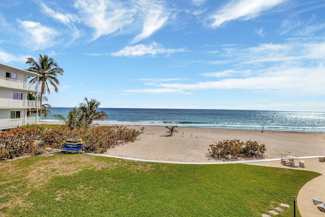 water view with a view of the beach