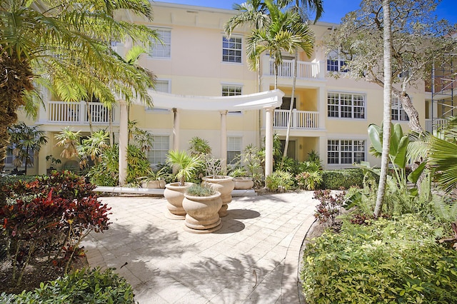 exterior space with stucco siding