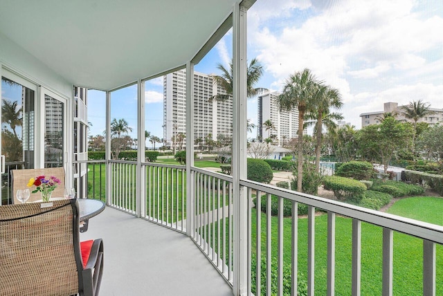 view of balcony