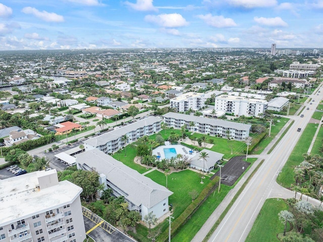 aerial view with a view of city