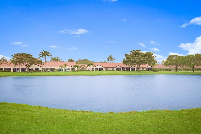 property view of water featuring a residential view