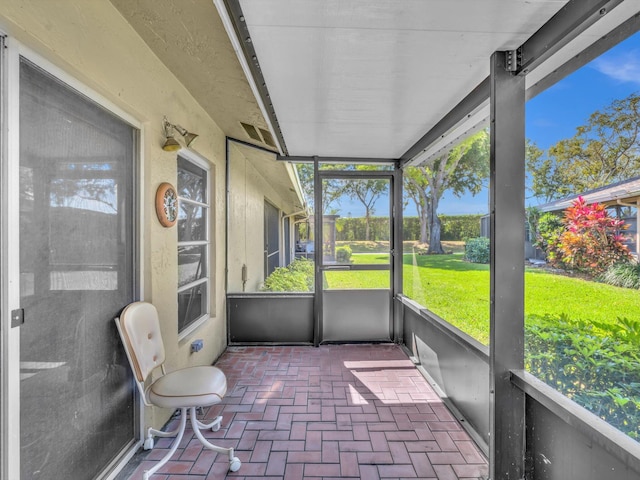 view of sunroom / solarium