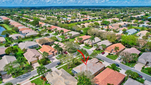 aerial view featuring a residential view