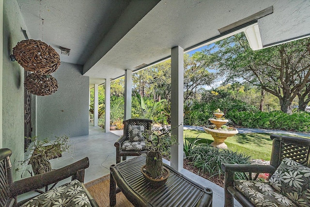 view of sunroom