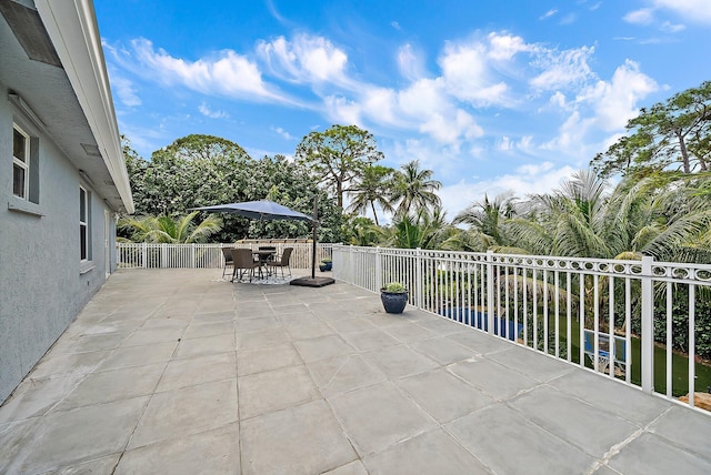 view of patio with outdoor dining space