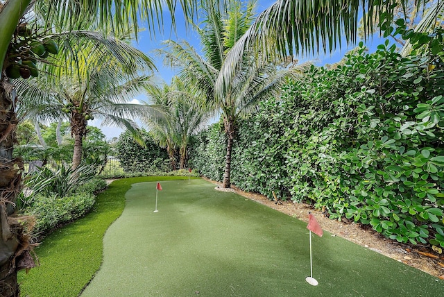 view of property's community featuring a fenced backyard