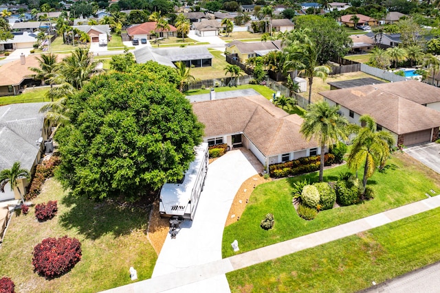 aerial view featuring a residential view