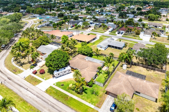 drone / aerial view with a residential view