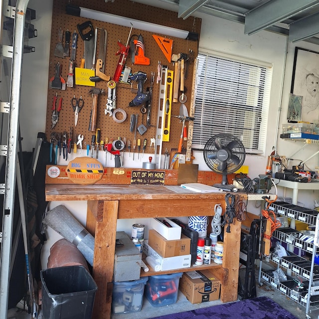 view of storage area