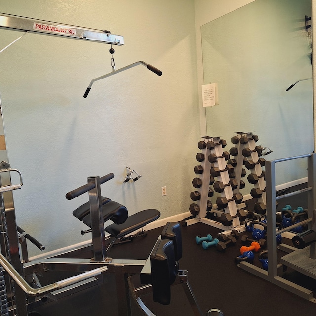 view of exercise area