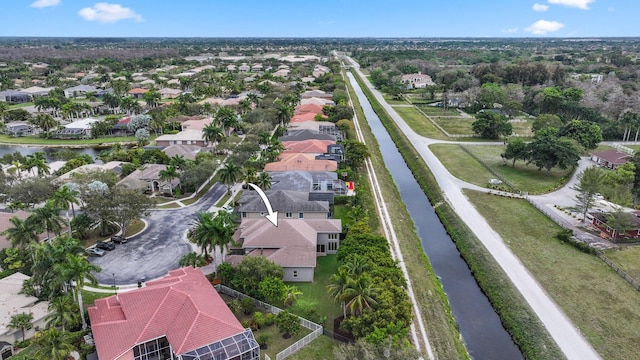 bird's eye view with a residential view