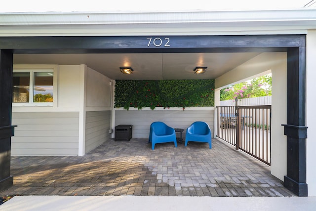 view of patio / terrace with fence