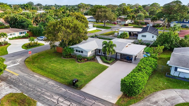 birds eye view of property featuring a residential view