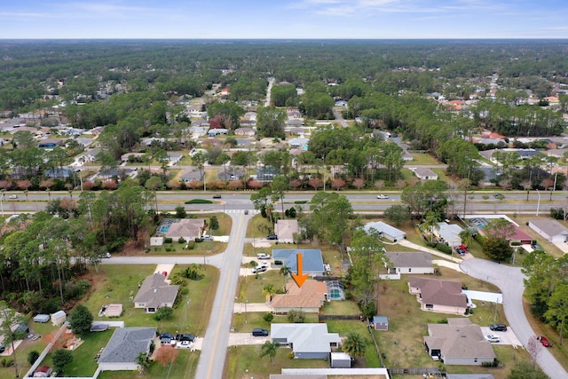 drone / aerial view with a residential view