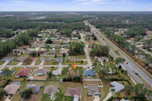 drone / aerial view featuring a residential view