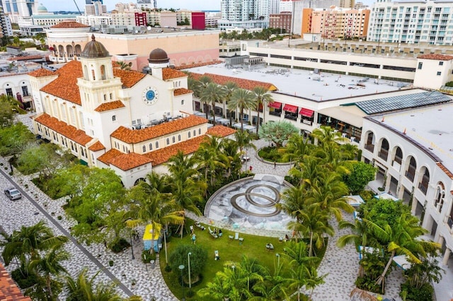 aerial view with a view of city