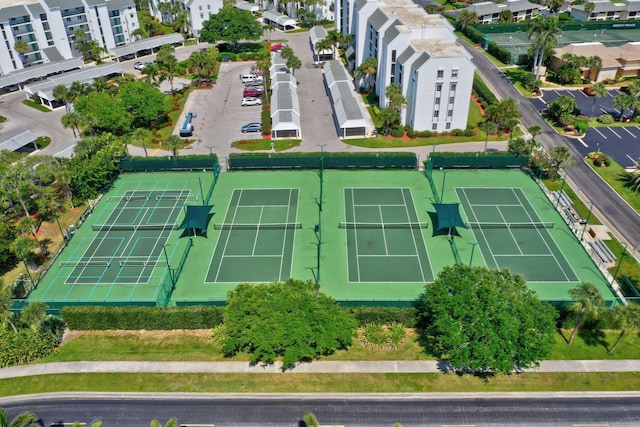 aerial view with a residential view