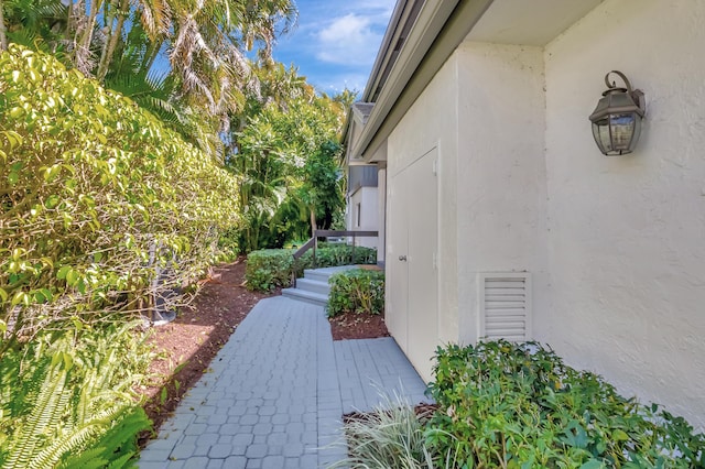 view of property exterior with stucco siding