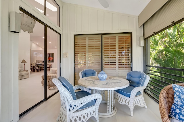 view of sunroom