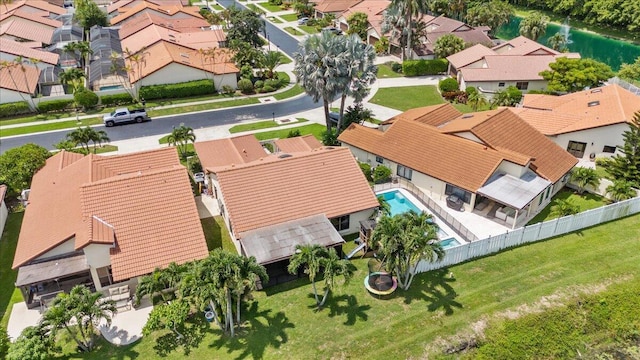 aerial view featuring a residential view