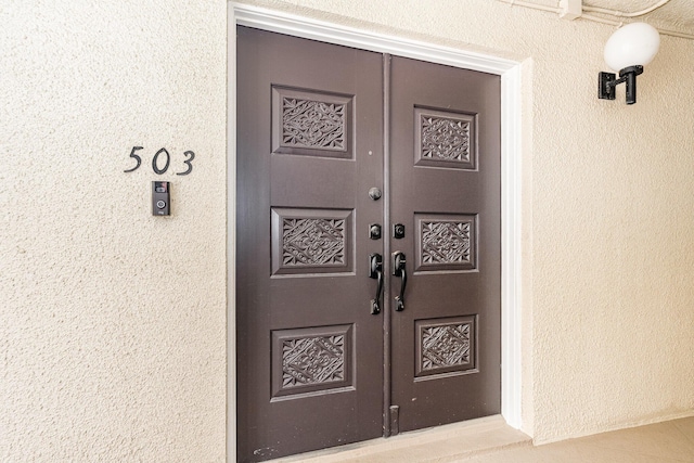 view of doorway to property