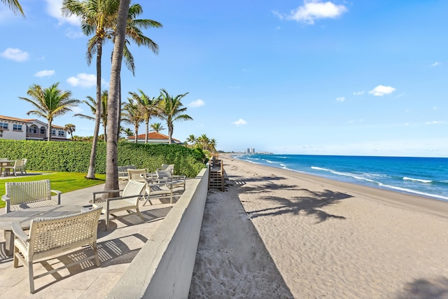 water view featuring a beach view