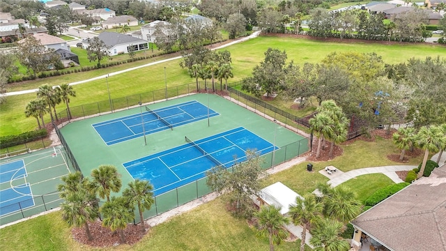 bird's eye view with a residential view