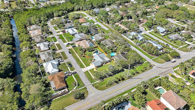 aerial view featuring a residential view