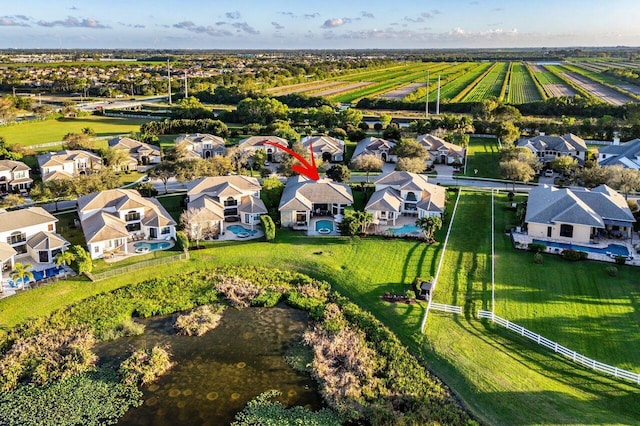 aerial view featuring a residential view