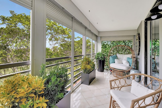 view of sunroom