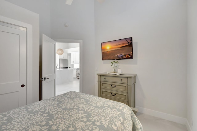 bedroom featuring baseboards