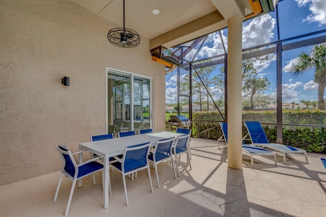 view of sunroom