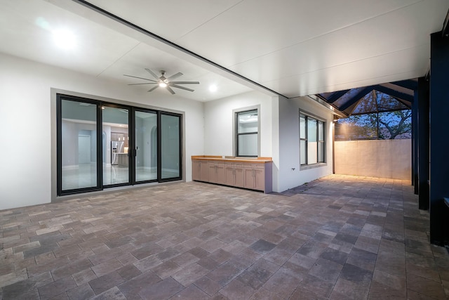 view of patio / terrace featuring exterior kitchen