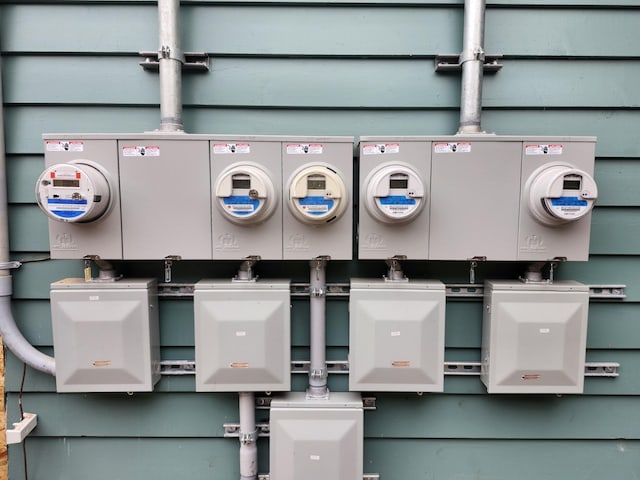 exterior details featuring electric meter