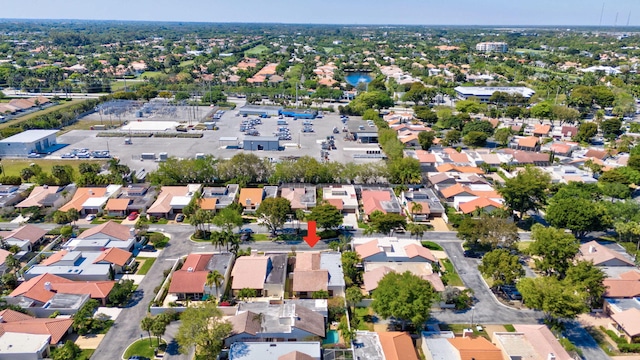 drone / aerial view with a residential view