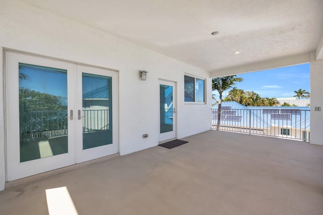 view of patio with french doors