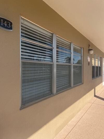 exterior details with stucco siding