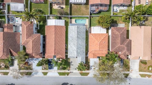 drone / aerial view with a residential view