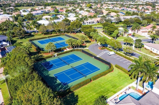 bird's eye view with a residential view