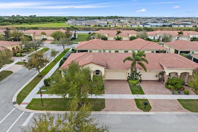 bird's eye view with a residential view