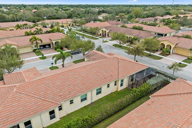 bird's eye view with a residential view